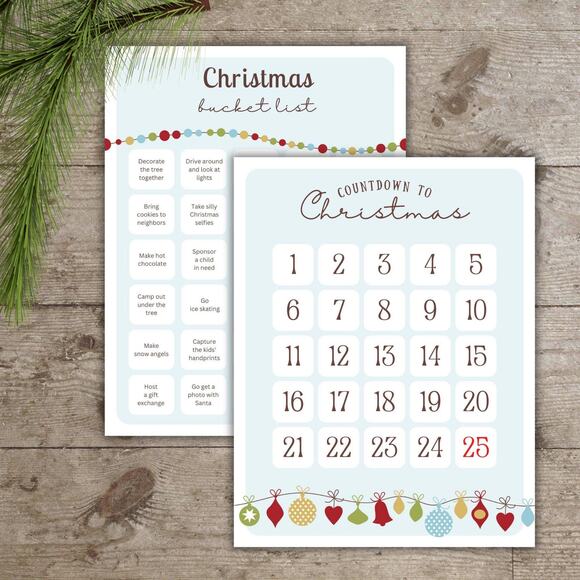Christmas Bundle - Christmas Countdown - Scavenger Hunt - Bucket List - Picture 2 of 6
